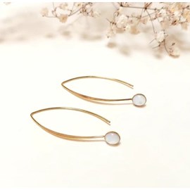 Boucles nina nacre blanche
