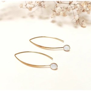Boucles nina nacre blanche