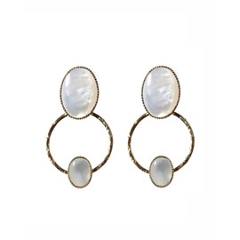 Boucles sila nacre blanche