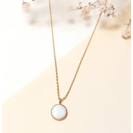 Collier grande nina nacre blanche