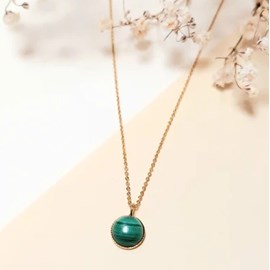 Collier grande nina malachite