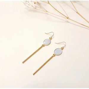 Boucles grand nino gm nacre blanche