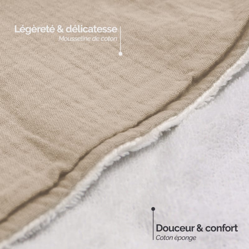 Cape, sortie de bain - 100 x 100 cm (Monsieur Bébé) - Image 2