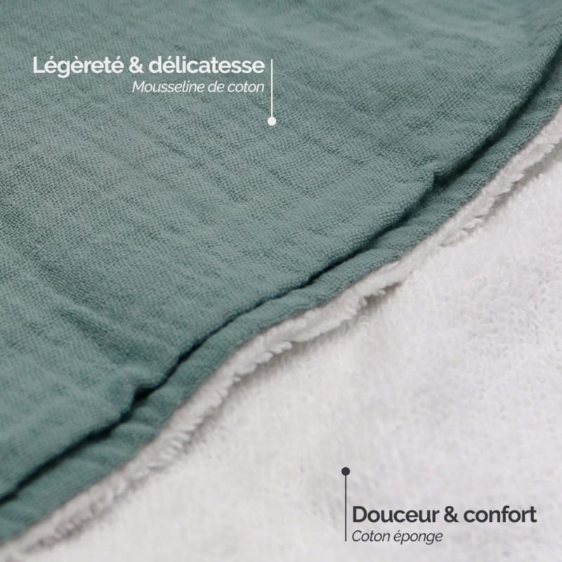 Cape, sortie de bain - 100 x 100 cm (Monsieur Bébé) - Image 2