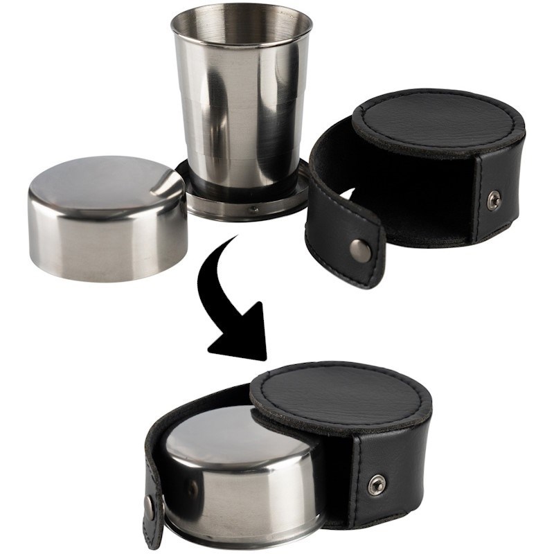 Tasse inox pliable fosco big telescopic stainless steel l avec étui