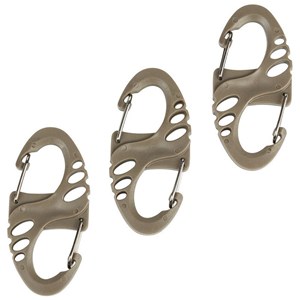 Mousqueton porte-clés fosco mini carabiner coyote (lot de 3)