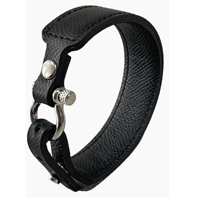 Bracelet manille homme anti-ondes noir