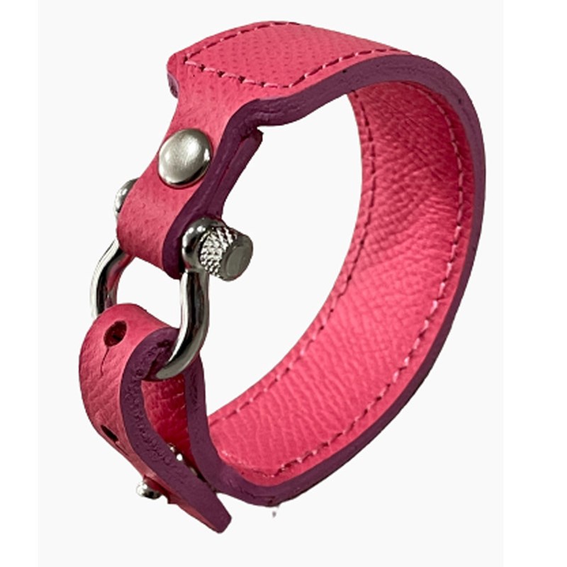 Bracelet manille femme anti-ondes rose