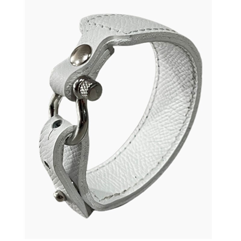 Bracelet manille femme anti-ondes blanc