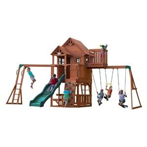 Grande aire de jeux en cèdre playset sk