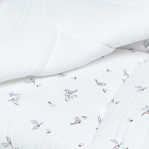 Couverture gaze de coton melody blanc