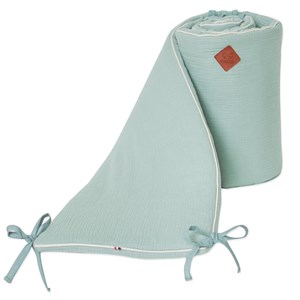 Tour de lit bébé gaze coton jeanne vert