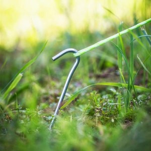 10 piquets de tente cao acier zingué 18