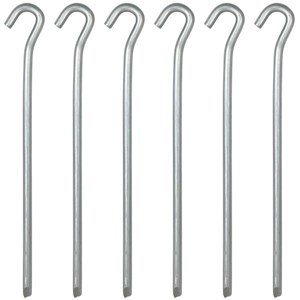 6 piquets de tente cao acier 230mm 7mmø