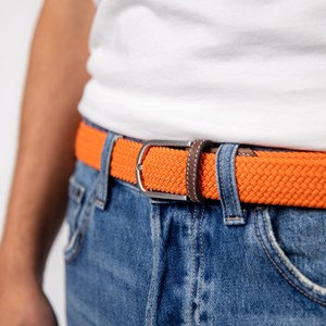 Ceinture tressée tangerine - t2