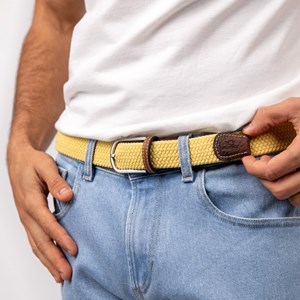 Ceinture tressée jaune topaze - t2