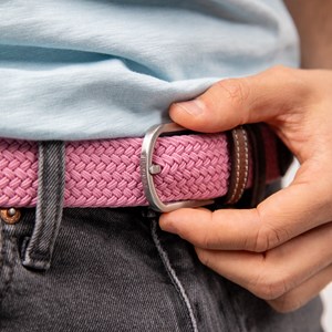 Ceinture tressée misty rose - t1