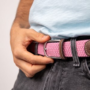 Ceinture tressée misty rose - t1