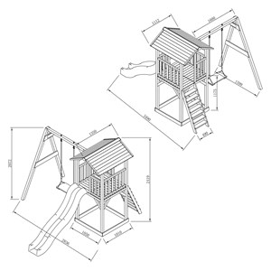 Aire de jeux beach tower axi - 1 balanç