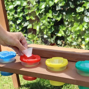 Chevalet en bois marron foncé pour enfa