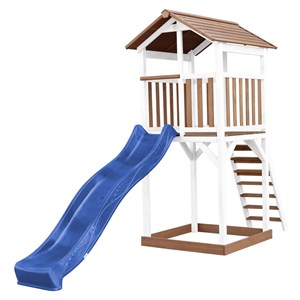 Tour de jeu en bois blanc et marron ave