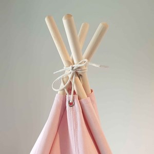 Tente tipi rose pour enfant bois fsc et