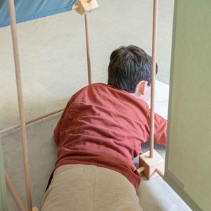 Jeu de construction géant en bois et ti