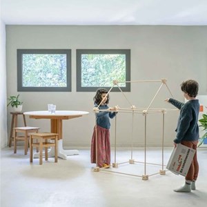 Jeu de construction géant en bois et ti