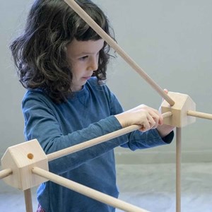 Jeu de construction géant en bois et ti