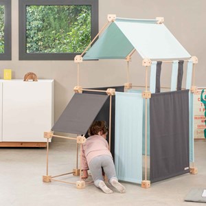 Jeu de construction géant en bois et ti