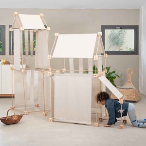 Jeu de construction géant en bois et ti