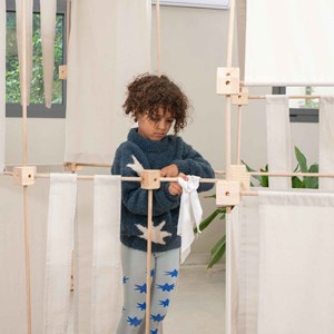 Jeu de construction géant en bois et ti