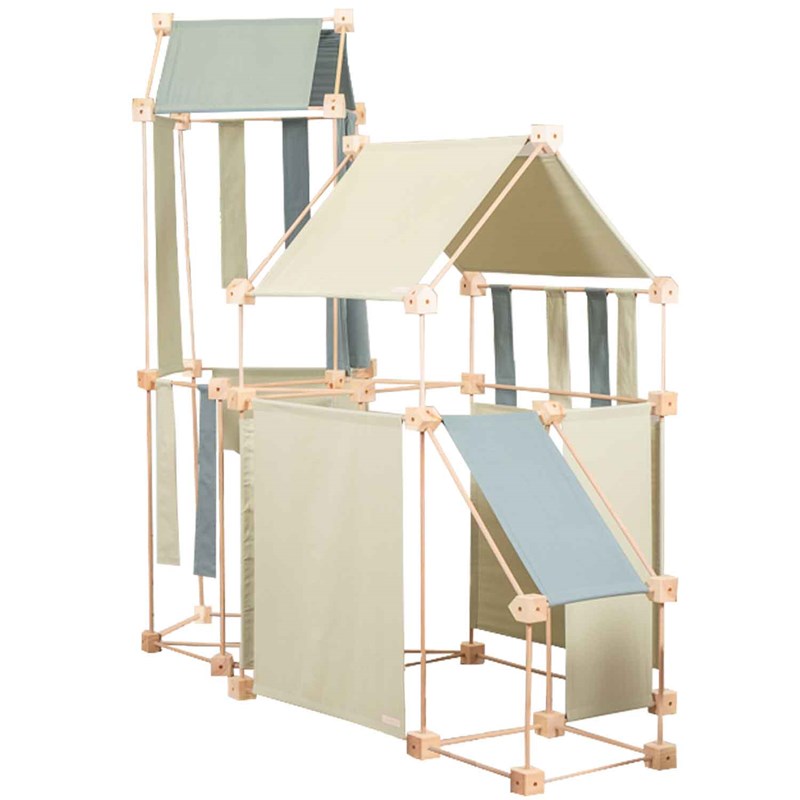 Jeu de construction géant en bois et ti