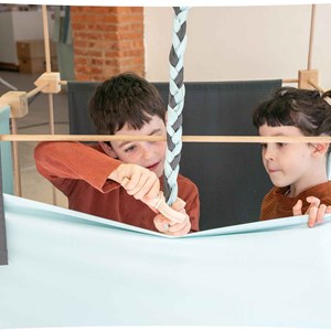 Jeu de construction géant en bois et ti