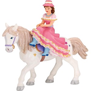 Figurine cavalière au chapeau