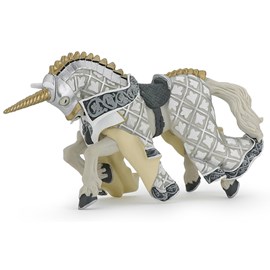Cheval maître des armes cimier licorne