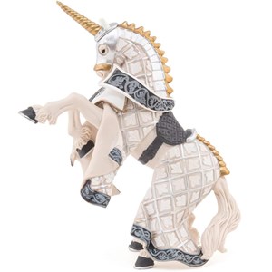 Cheval maître des armes cimier licorne