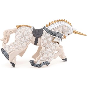 Cheval maître des armes cimier licorne