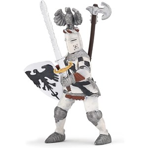 Figurine chevalier blanc au cimier