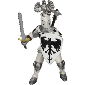 Figurine chevalier blanc au cimier