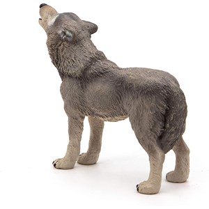 Figurine loup hurlant