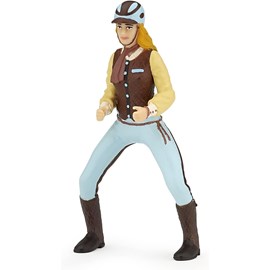 Figurine cavalière adulte fashion bleue