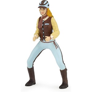 Figurine cavalière adulte fashion bleue