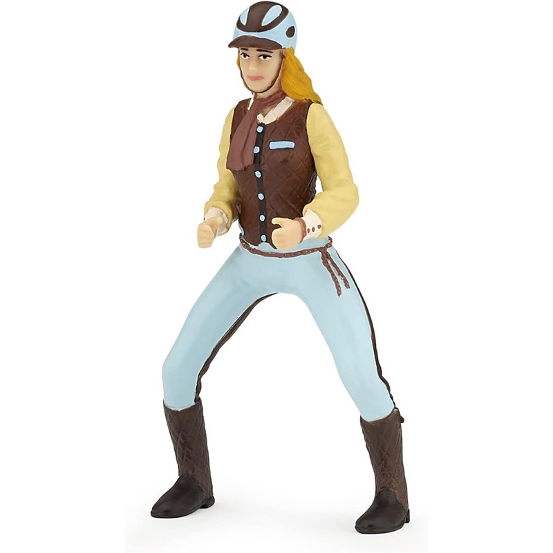 Figurine cavalière adulte fashion bleue
