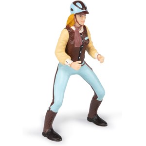 Figurine cavalière adulte fashion bleue