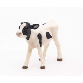 Figurine veau noir et blanc