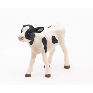 Figurine veau noir et blanc