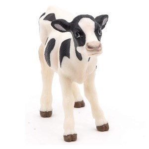 Figurine veau noir et blanc