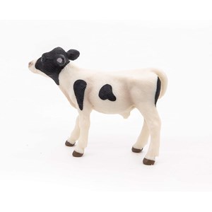 Figurine veau noir et blanc