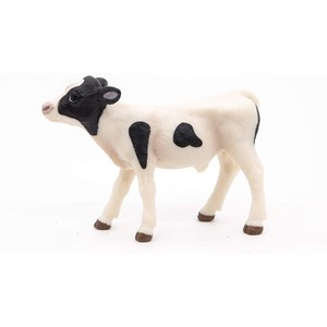 Figurine veau noir et blanc